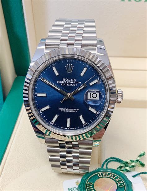 Rolex Datejust 41 126334 Datejust 41 mm Fluted Bezel Blue